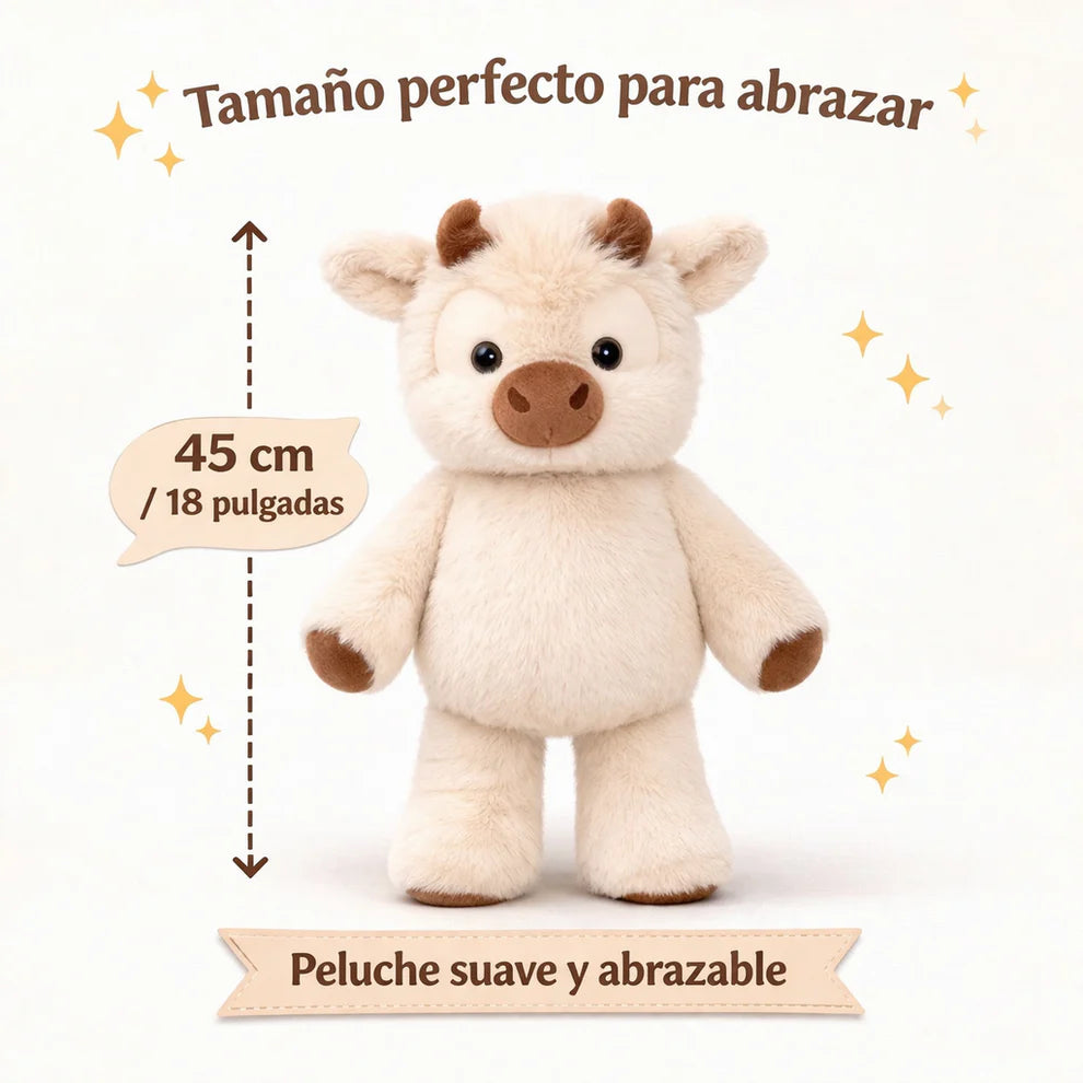Peluche de vaquita que anda